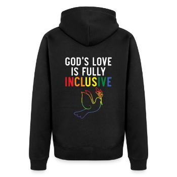 Gay Rights Rainbow Pride LGBTQ Gay Pride Parade - Unisex Premium Bio Zip Hoodie - Schwarz - Hinten - Nico (187cm)