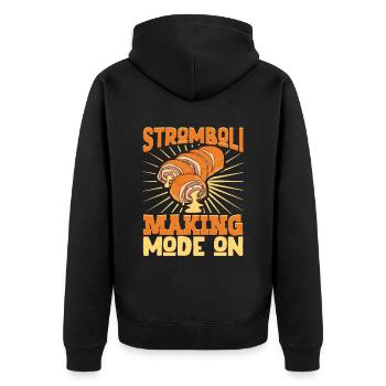 Stromboli Mode de fabrication activé - Stromboli - Veste à capuche bio Premium Unisexe - noir - Dos - Nico (187cm)