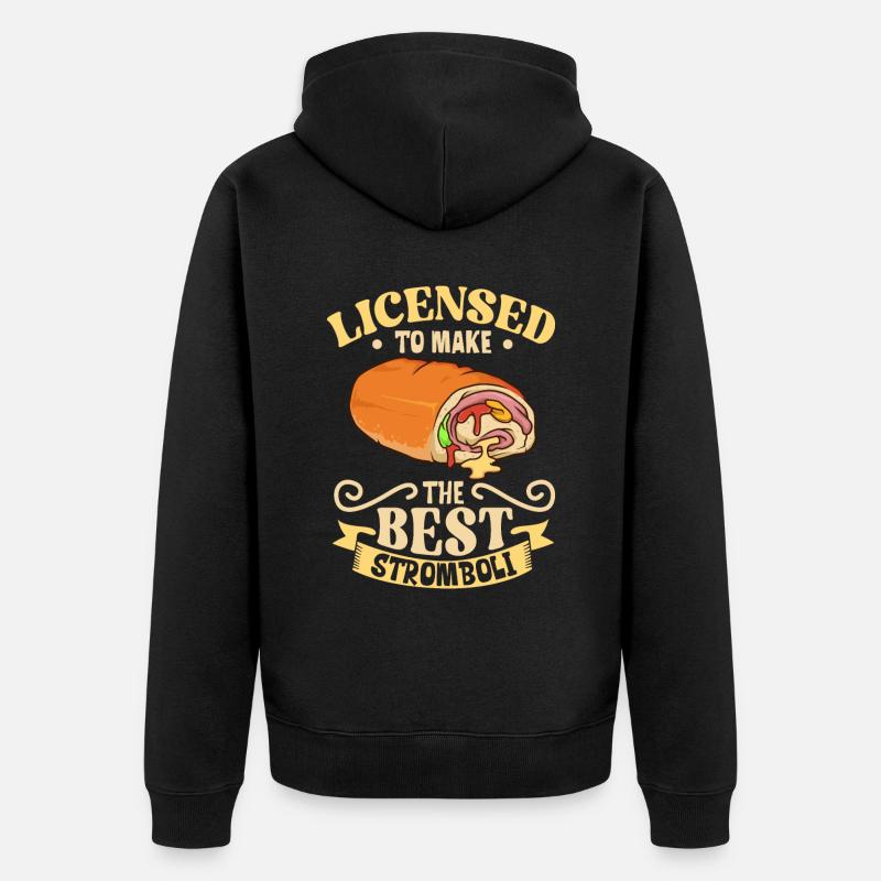 Bester Stromboli Bäcker - Stromboli - Unisex Premium Bio Zip Hoodie - Schwarz