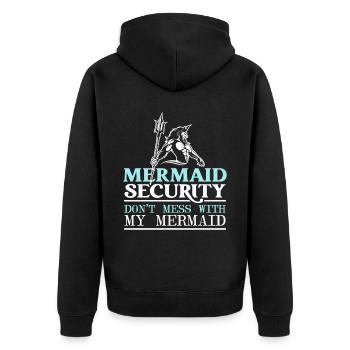 Mermaid Security Meilleur papa de tous les temps Fête des pères Sirène - Veste à capuche bio Premium Unisexe - noir - Dos - Nico (187cm)