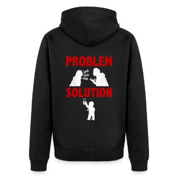 Lock Picking Lock Smithing Problem Solution Hobby - Unisex Premium Organic Zip Hoodie - black - Back - Nico (187cm)