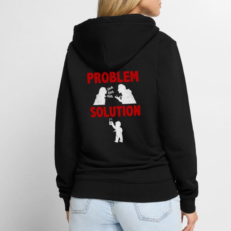 Lock Picking Lock Smithing Problem Solution Hobby Unisex Premium Bio Zip Hoodie