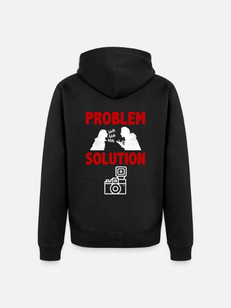 Lomography Photography Camera Problem Solution - Unisex Premium Bio Zip Hoodie - Schwarz