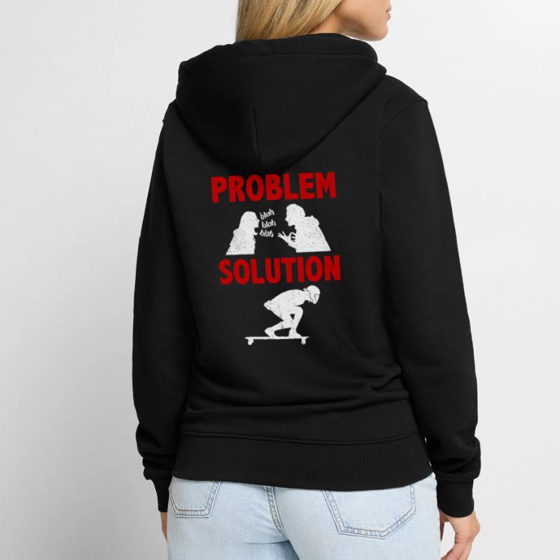 Long Boarding Long Board Surfing Problem Solution Unisex Premium Bio Zip Hoodie