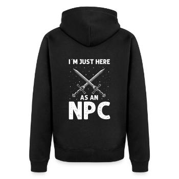 GN pour les jeux de rôle fantastiques et les combats à l’épée - Veste à capuche bio Premium Unisexe - noir - Dos - Nico (187cm)