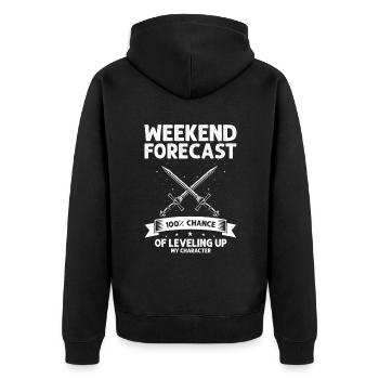 Larping pour les jeux de rôle fantastiques et les combats à l’épée - Veste à capuche bio Premium Unisexe - noir - Dos - Nico (187cm)