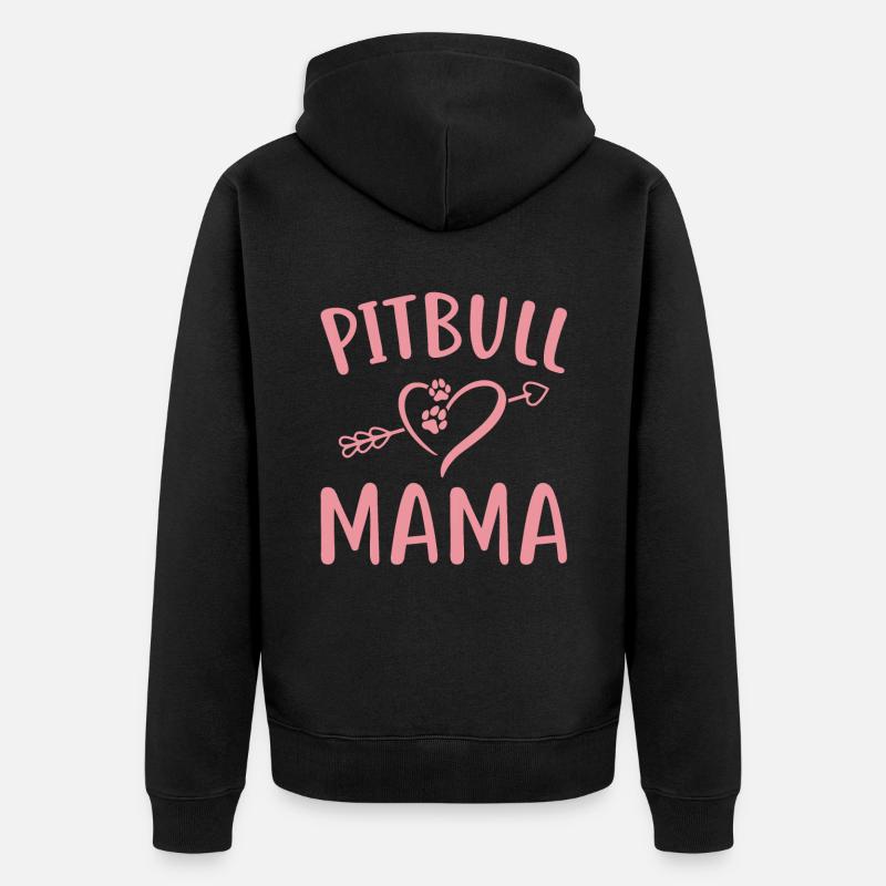 Pitbull Mama - Veste à capuche bio Premium Unisexe - noir