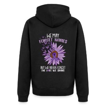 Nous pouvons oublier des noms - Veste à capuche bio Premium Unisexe - noir - Dos - Nico (187cm)