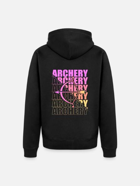 Archery Archer Archery Bow - Unisex Premium Organic Zip Hoodie - black