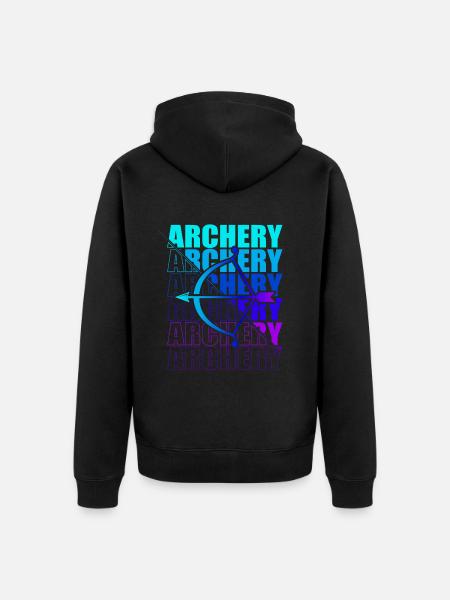 Archery Archer Archery Bow - Unisex Premium Organic Zip Hoodie - black