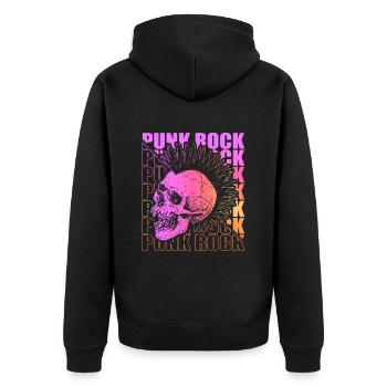Punk Rock Pogo Anarchie Punks Punk Rocker Punk - Veste à capuche bio Premium Unisexe - noir - Dos - Nico (187cm)
