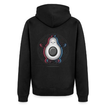 Namaste Fruit Mandala Lotus Méditation Avocat - Veste à capuche bio Premium Unisexe - noir - Dos - Nico (187cm)