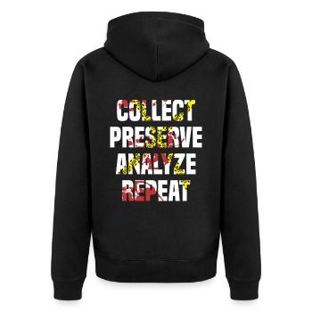 Forensic Scientist Forensic Forensic Science - Unisex Premium Organic Zip Hoodie - black - Back - Nico (187cm)