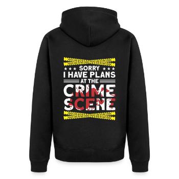 Forensic Scientist Forensic Forensic Science - Unisex Premium Organic Zip Hoodie - black - Back - Nico (187cm)