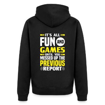 Forensic Scientist Forensic Forensic Science - Unisex Premium Organic Zip Hoodie - black - Back - Nico (187cm)