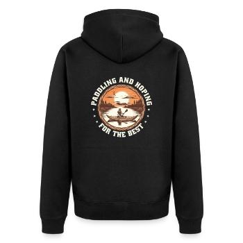 Canoë Canoë Kayak Canadien Paddle-espoir - Veste à capuche bio Premium Unisexe - noir - Dos - Nico (187cm)