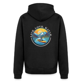 KAYAKS CANOE RAFTING BOAT Kayaking Adults-paddle - Unisex Premium Organic Zip Hoodie - black - Back - Nico (187cm)