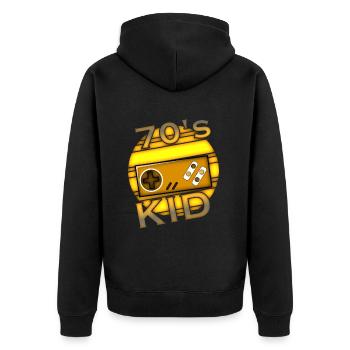 Enfant des années 70 - Veste à capuche bio Premium Unisexe - noir - Dos - Nico (187cm)
