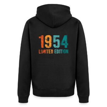 Edition Limitée Vintage 1954 Retro Vintage - Veste à capuche bio Premium Unisexe - noir - Dos - Nico (187cm)