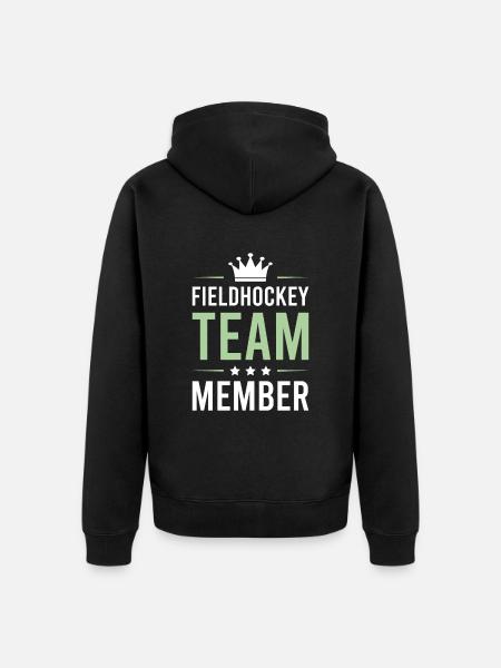 Équipe de hockey sur gazon - Veste à capuche bio Premium Unisexe - noir