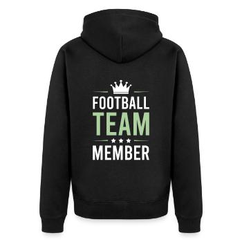 Équipe de football - Veste à capuche bio Premium Unisexe - noir - Dos - Nico (187cm)