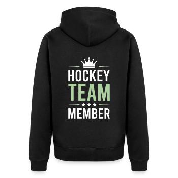 Équipe de hockey - Veste à capuche bio Premium Unisexe - noir - Dos - Nico (187cm)
