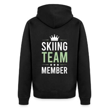 Équipe de ski - Veste à capuche bio Premium Unisexe - noir - Dos - Nico (187cm)