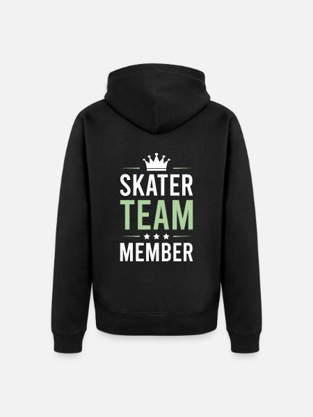 Skater Team - Unisex Premium Organic Zip Hoodie - black