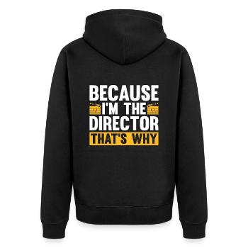 Réalisateur parce que je suis le réalisateur Film Film - Veste à capuche bio Premium Unisexe - noir - Dos - Nico (187cm)