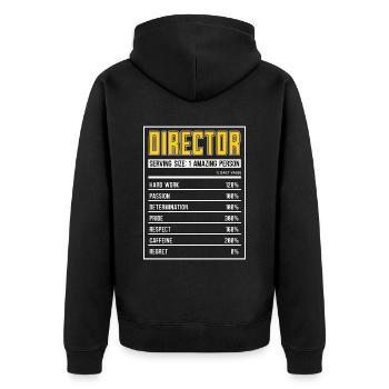 Réalisateur Réalisateur Nutrition Facts Film Film - Veste à capuche bio Premium Unisexe - noir - Dos - Nico (187cm)