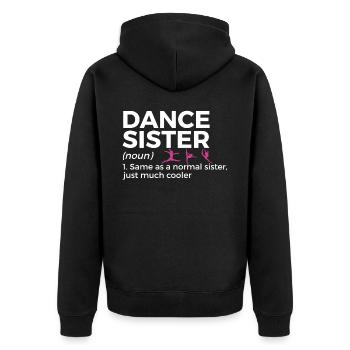Tanzen Für Tänzer - Unisex Premium Bio Zip Hoodie - Schwarz - Hinten - Nico (187cm)