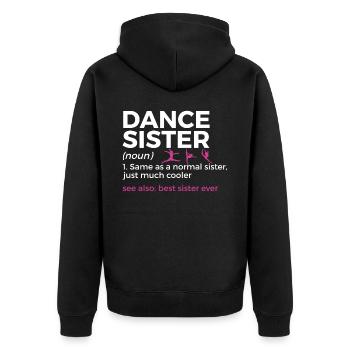 Tanzen Für Tänzer - Unisex Premium Bio Zip Hoodie - Schwarz - Hinten - Nico (187cm)
