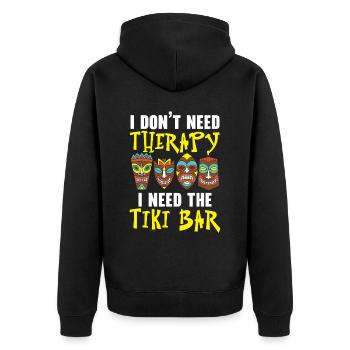 Je n’ai pas besoin de thérapie, j’ai besoin du Tiki-B - Veste à capuche bio Premium Unisexe - noir - Dos - Nico (187cm)