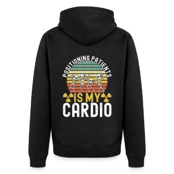 Radiology Radiologist - Unisex Premium Organic Zip Hoodie - black - Back - Nico (187cm)