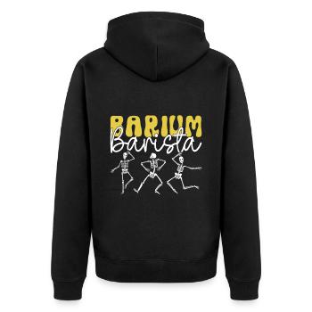 Radiologie Radiologe - Unisex Premium Bio Zip Hoodie - Schwarz - Hinten - Nico (187cm)