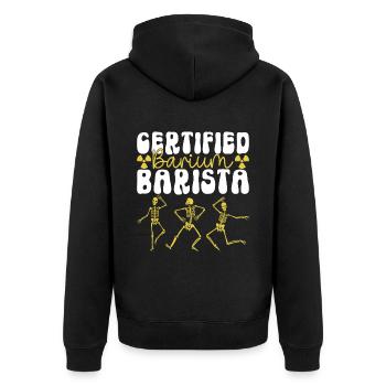 Radiology Radiologist - Unisex Premium Organic Zip Hoodie - black - Back - Nico (187cm)