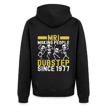 Radiologie Radiologe - Unisex Premium Bio Zip Hoodie - Schwarz - Hinten - Nico (187cm)