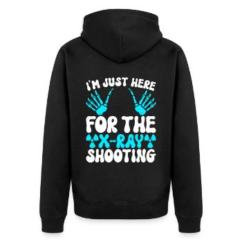 Radiologie Radiologe - Unisex Premium Bio Zip Hoodie - Schwarz - Hinten - Nico (187cm)