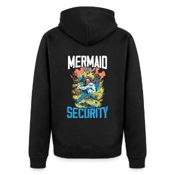 Mermaid Security Meilleur papa de tous les temps Fête des pères Sirène - Veste à capuche bio Premium Unisexe - noir - Dos - Nico (187cm)