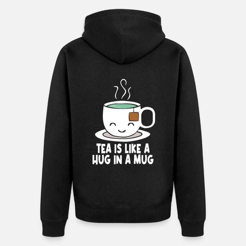 Thé Kawaii - Veste à capuche bio Premium Unisexe - noir