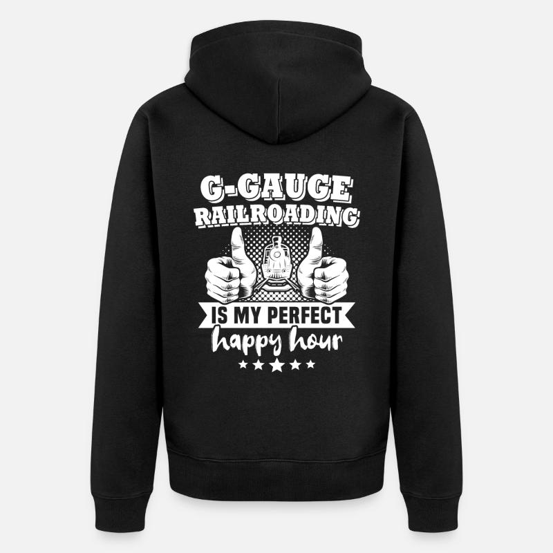 Gartenbahn Spur G Modelleisenbahn - Unisex Premium Bio Zip Hoodie - Schwarz