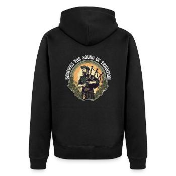 Bagpiper Scottish bagpipe sound - Veste à capuche bio Premium Unisexe - noir - Dos - Nico (187cm)