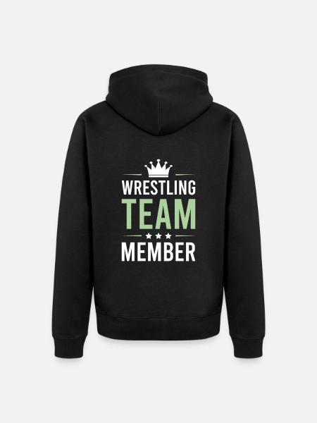 Wrestling Team - Unisex Premium Organic Zip Hoodie - black