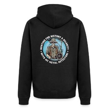 Les détecteurs Sondler sondent la chasse amusante - Veste à capuche bio Premium Unisexe - noir - Dos - Nico (187cm)