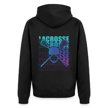 Lacrosse LAX Club Team Players Coach Fans Coach - Veste à capuche bio Premium Unisexe - noir - Dos - Nico (187cm)