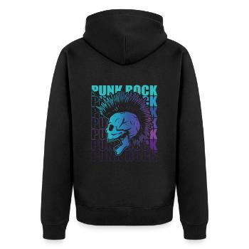 Punk Rock Pogo Anarchie Punks Punk Rocker Punk - Veste à capuche bio Premium Unisexe - noir - Dos - Nico (187cm)