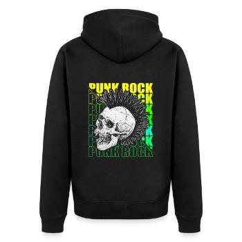 Punk Rock Pogo Anarchie Punks Punk Rocker Punk - Veste à capuche bio Premium Unisexe - noir - Dos - Nico (187cm)