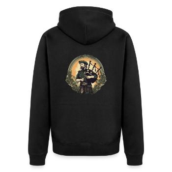 Bagpiper Scottish bagpipe sound - Veste à capuche bio Premium Unisexe - noir - Dos - Nico (187cm)