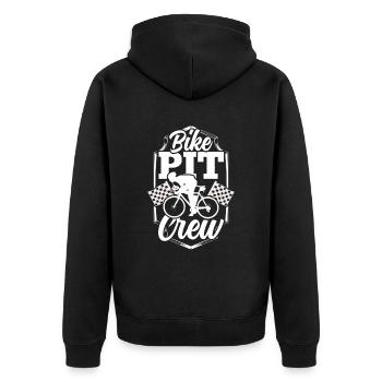 Bicycle pit crew Cyclists Cyclists Bicycle races - Unisex Premium Organic Zip Hoodie - black - Back - Nico (187cm)