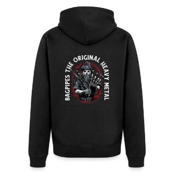 Bagpiper Scottish bagpipe sound - Veste à capuche bio Premium Unisexe - noir - Dos - Nico (187cm)